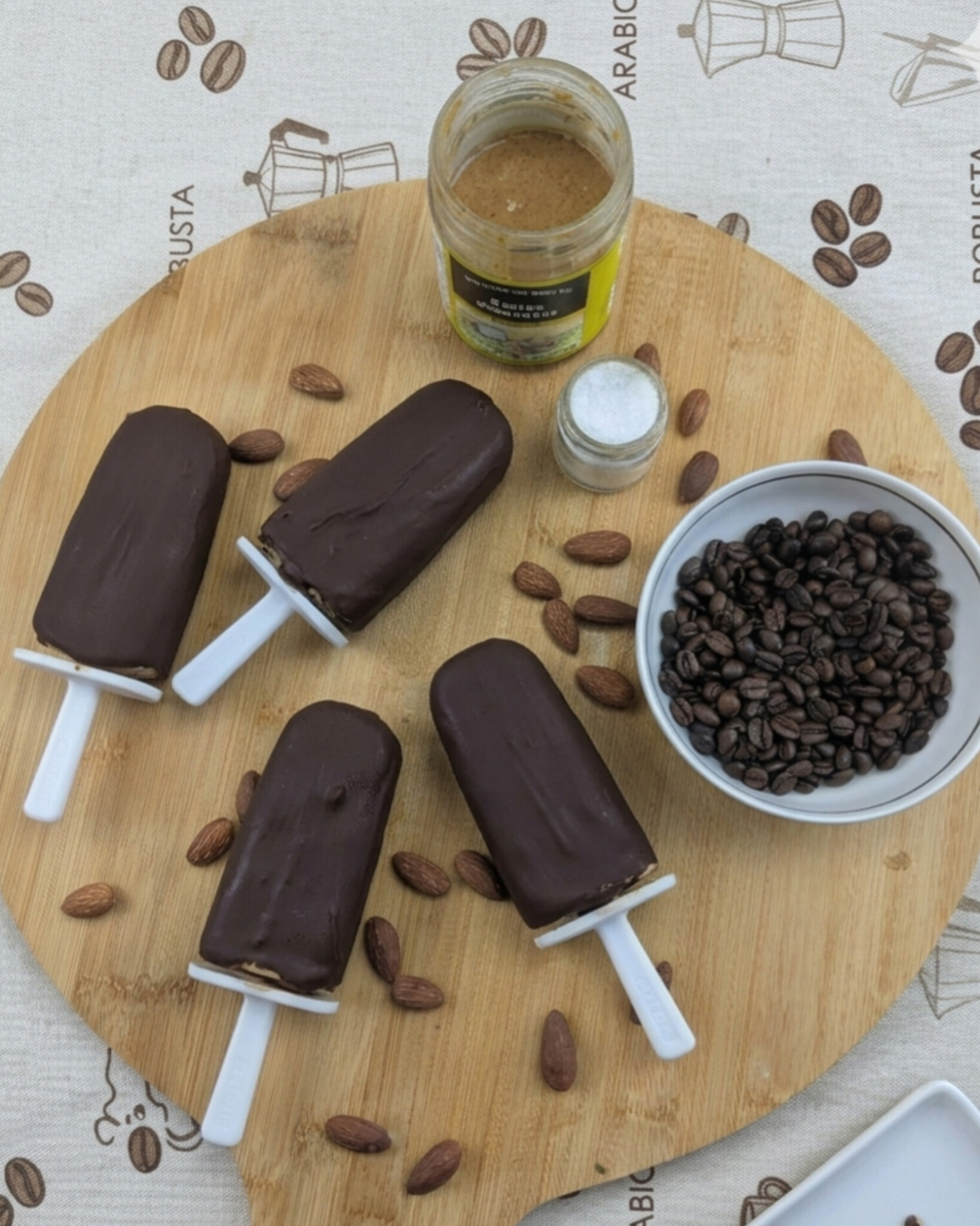 Espresso & Salted Almond Butter Fudge Pops