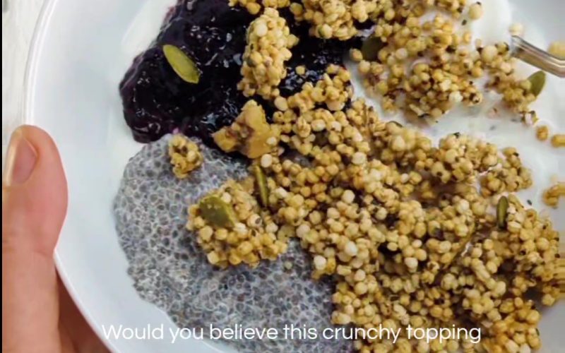 High-Protein Puffed Quinoa Crunch