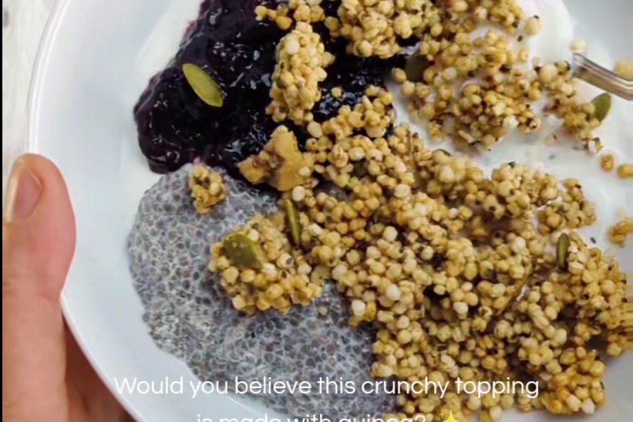 High-Protein Puffed Quinoa Crunch