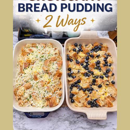Sweet And Savory Croissant Bread Puddings