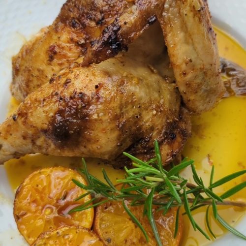 Crispy citrus roast chicken recipe