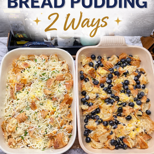 Sweet And Savory Croissant Bread Puddings