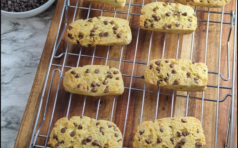 Almond Orange Chocolate Chip Slice-and-Bake Cookies